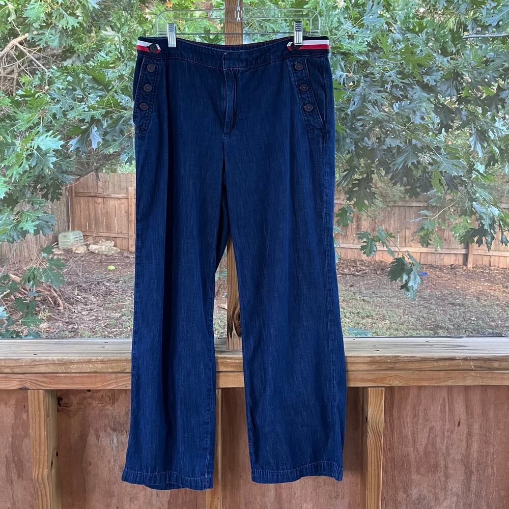 Tommy Hilfiger Women's Dark Wash Preppy Trouser Jeans Size 8